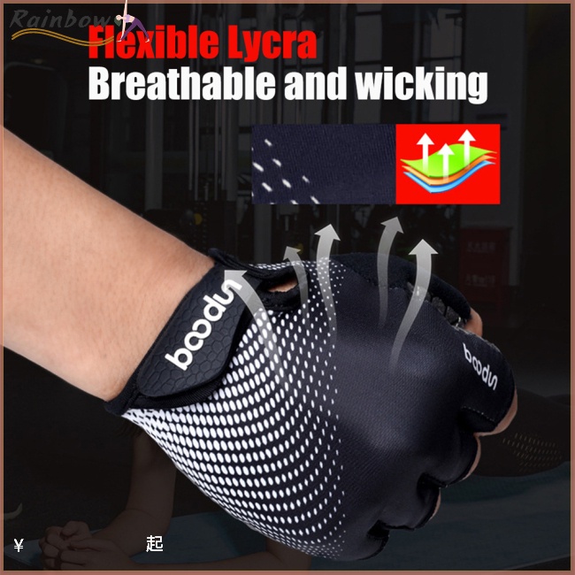 1 Đôi Găng Tay Chống Trượt Thoáng Khí Để Tập Thể Thao Tiện Dụng