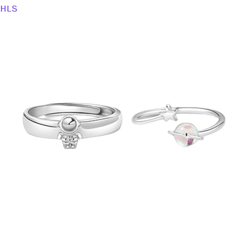 Nhẫn Hình Phi Hành Gia / Ngôi Sao / Ngôi Sao Có Thể Điều Chỉnh Kích Cỡ Thời Trang Cho Cặp Đôi