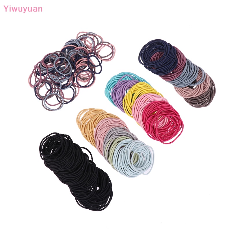 Túi 100 Dây Buộc Tóc Cao Su Co Giãn Dành Cho Nữ