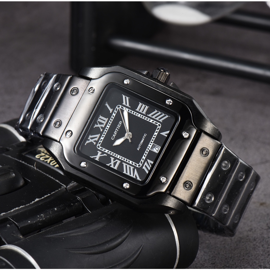 Đồng hồ nam thời trang bằng thép không gỉ rắn quartz movment thương hiệu hàng đầu aaa level car-tier đồng hồ đeo tay classic business luxury đồng hồ dành cho nam không thấm nước 3atm