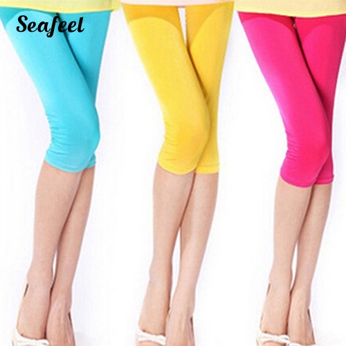 Quần Lửng Ôm Dáng Màu Sắc Kẹo Ngọt Dành Cho Nữ Tập Yoga Chạy Bộ