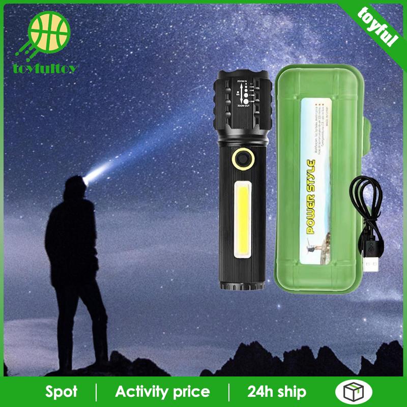 Đèn Pin LED USB Cầm Tay Siêu Sáng Bỏ Túi Tiện Dụng Cho Gara Xe Hơi / Sân Vườn