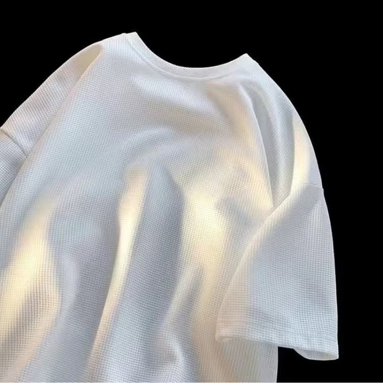 Áo Thun Trơn Tay Ngắn Cổ Tròn Plus Size M-8XL Phong Cách Hàn Quốc Cho Nam