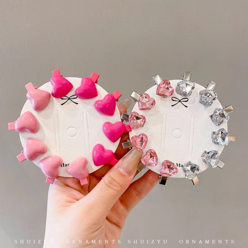 Kẹp Tóc Mini Màu Hồng Dễ Thương Cho Bé Gái