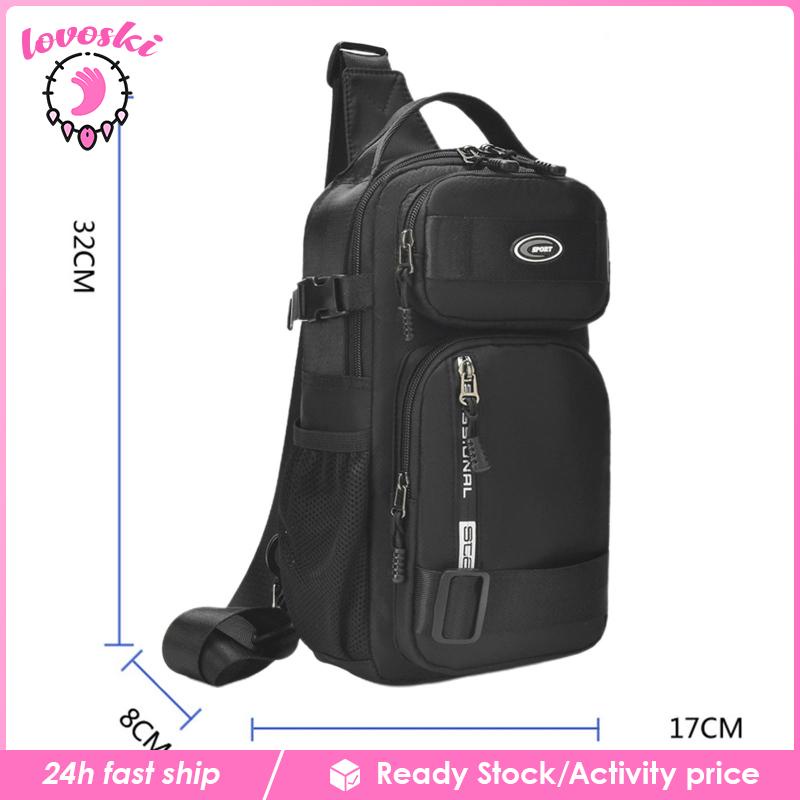 Túi Đeo Chéo Ngực Khóa Kéo Thời Trang Đường Phố Cá Tính