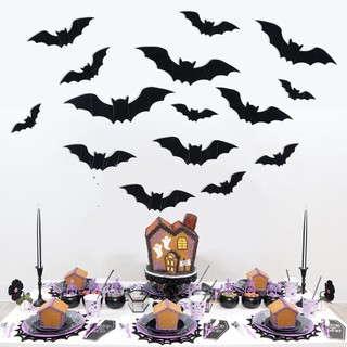 Set 12 / 48 decal dán tường trang trí chủ đề halloween