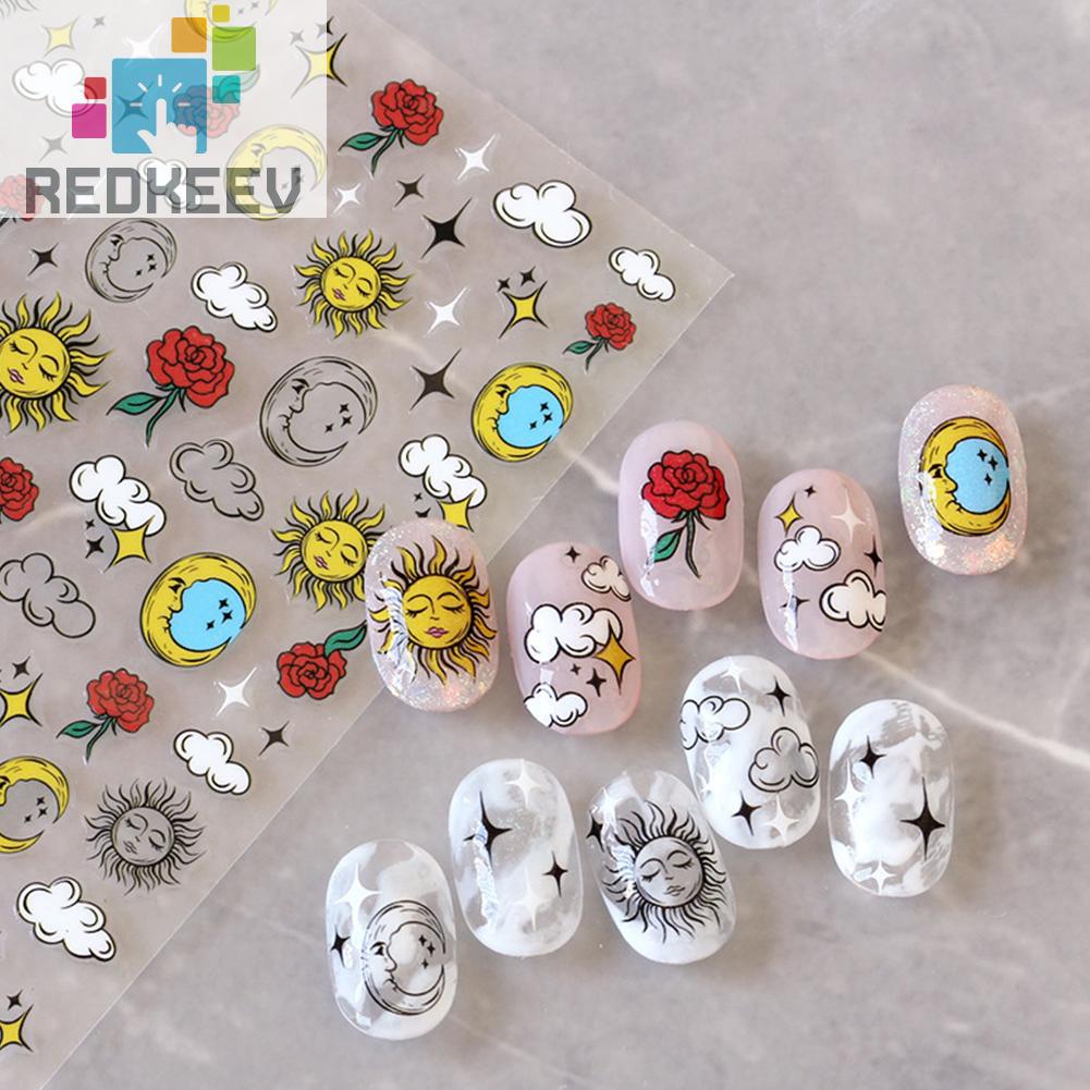 Bộ 3 Miếng Dán Móng Tay Tự Dính Họa Tiết Hoạt Hình Dễ Sử Dụng Cho Nữ