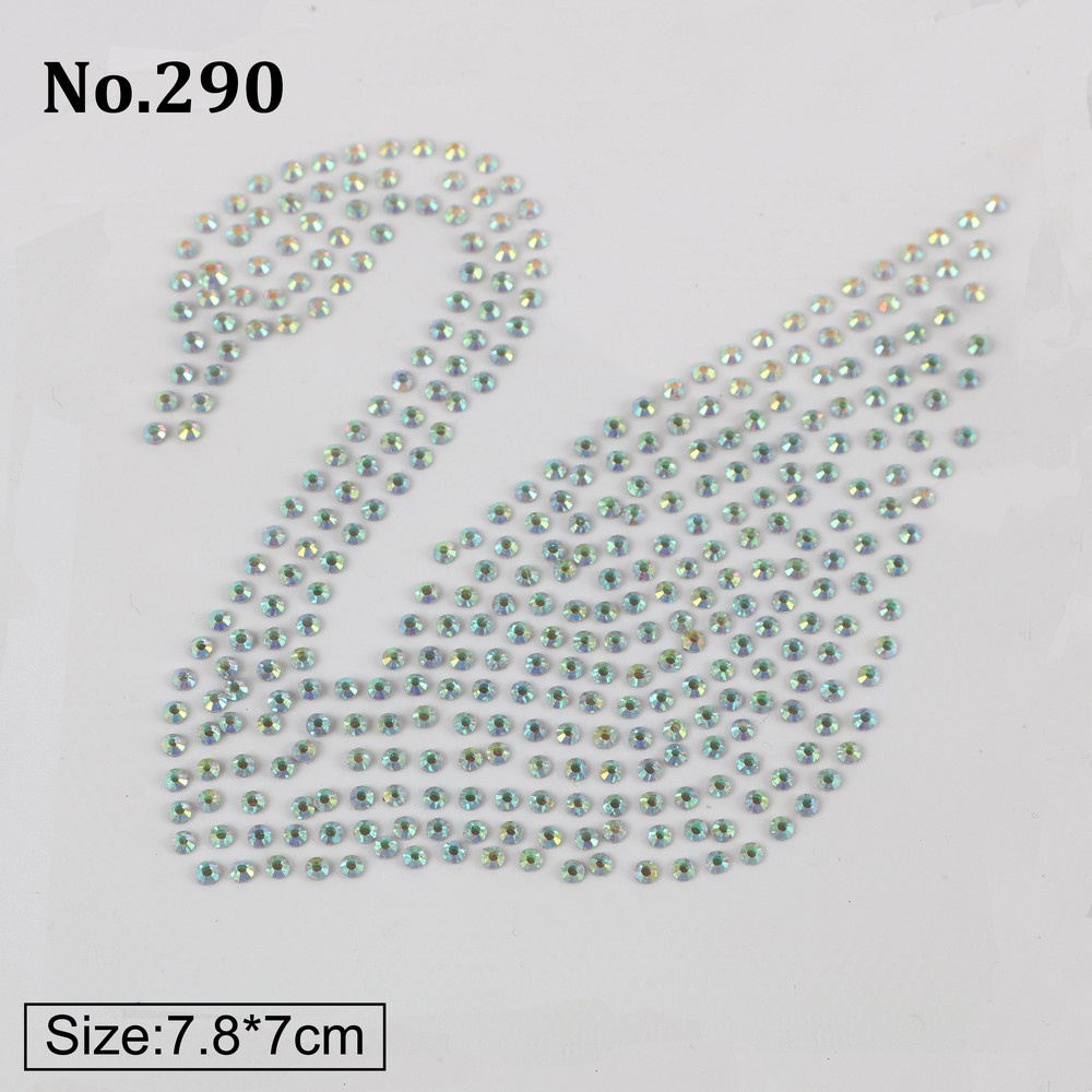 1 Miếng Dán Đính Đá Pha Lê Họa Tiết Bướm Thiên Nga Trái Tim Trang Trí Đầm