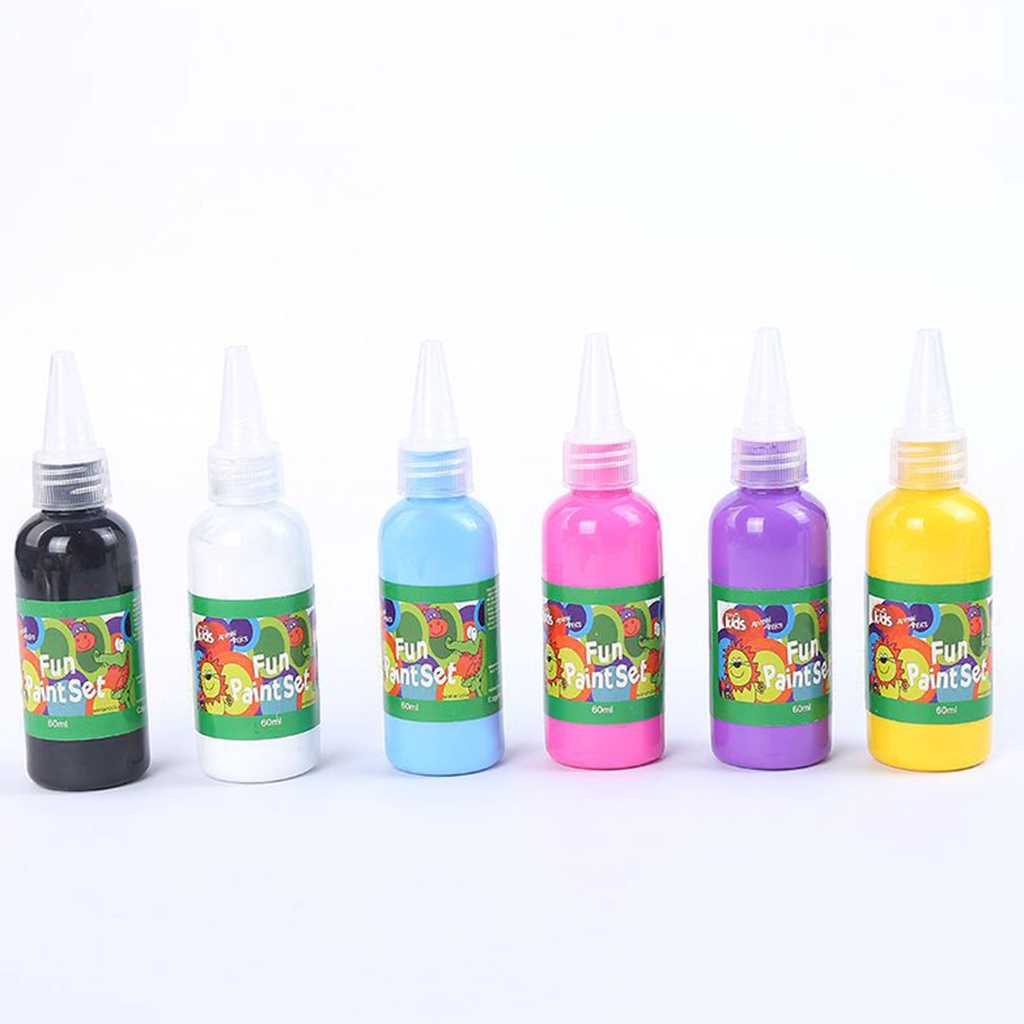 Bộ Màu Nước 60ml DIY Dễ Lau Chùi Dùng Hàng Ngày Cho Trẻ Em