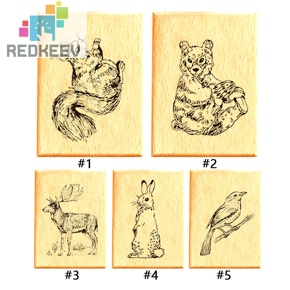 Con Dấu Hình Động Vật Dễ Thương Phong Cách Retro Trang Trí Sổ Tay