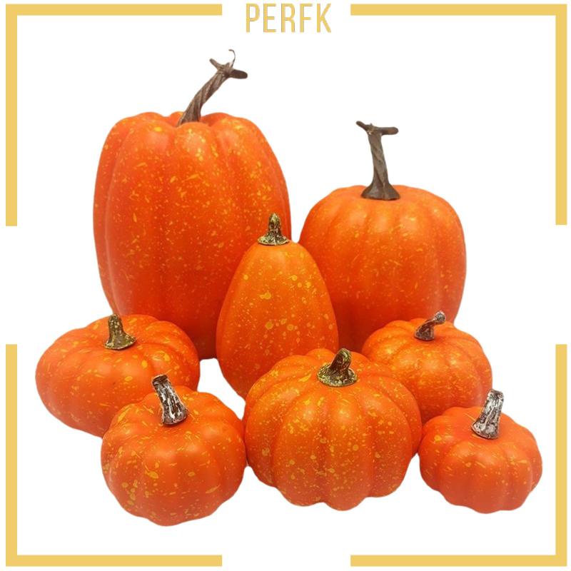 Set 8 Bí Ngô Nhân Tạo Handmade Nhiều Kích Thước Khác Nhau Trang Trí Nhà Cửa