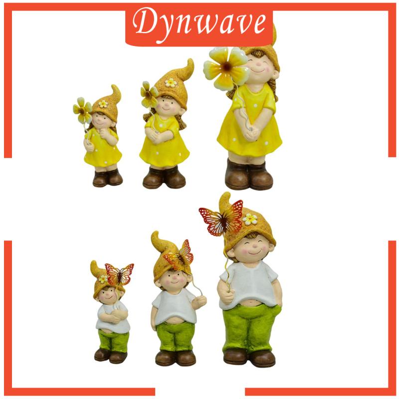 Set 3 Bức Tượng Gnome Trang Trí Nghệ Thuật