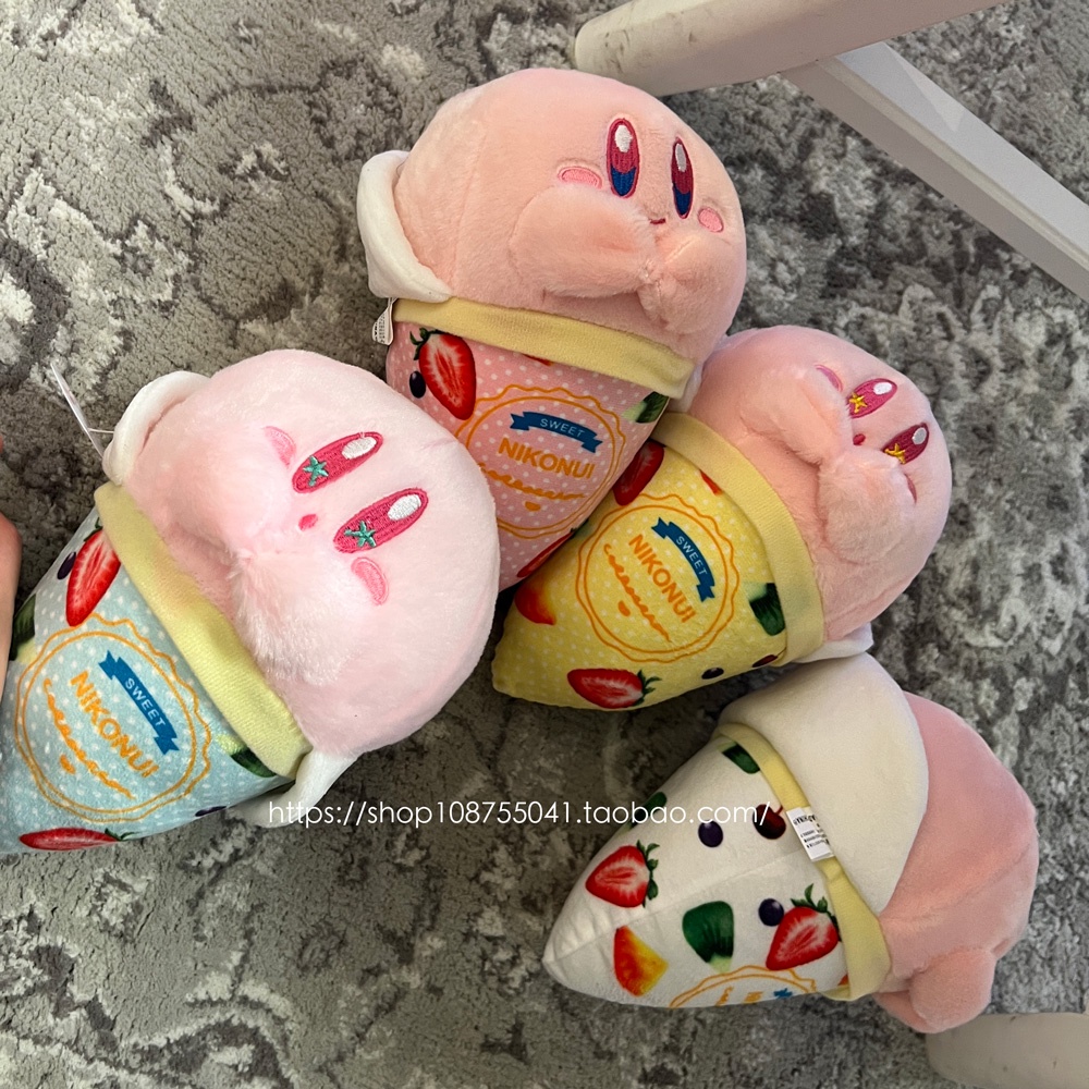 Búp Bê Nhồi Bông Hình Cây Kem Kirby Dễ Thương