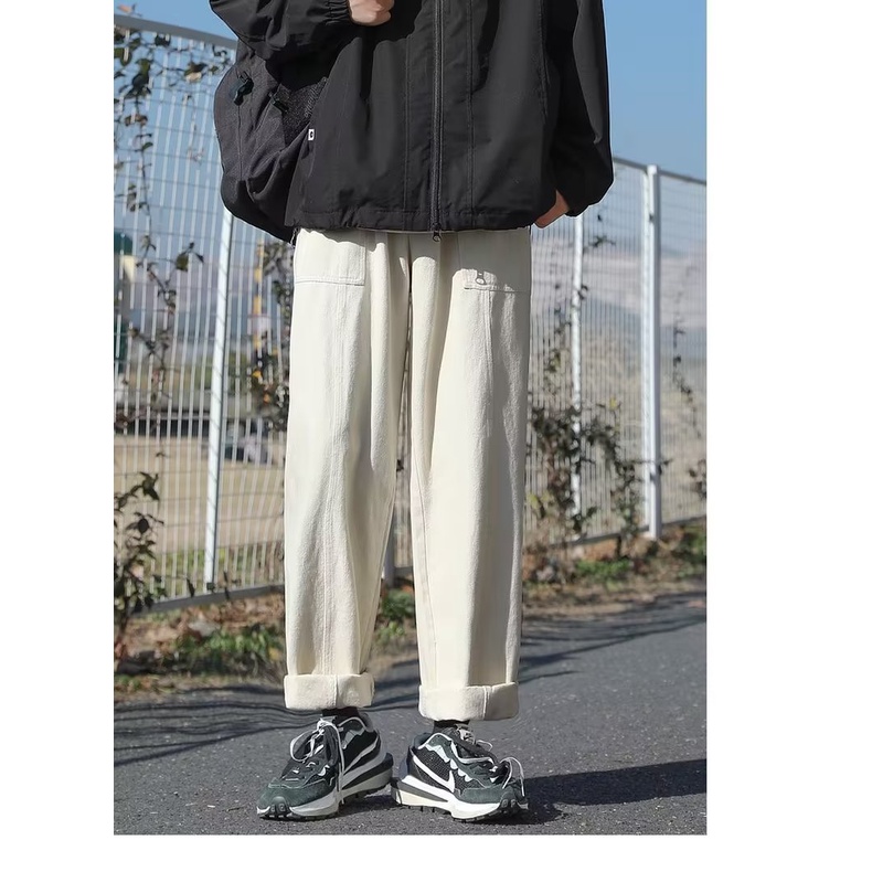 Quần Dài Ống Rộng Phong Cách Đường Phố Nhật Bản Cá Tính Dành Cho Nam