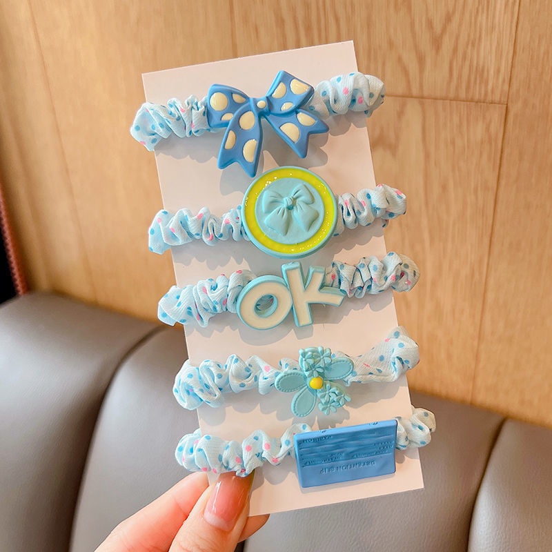 Dây Buộc Tóc Cao Su Hình Gấu Hoạt Hình Dễ Thương Cho Bé Gái