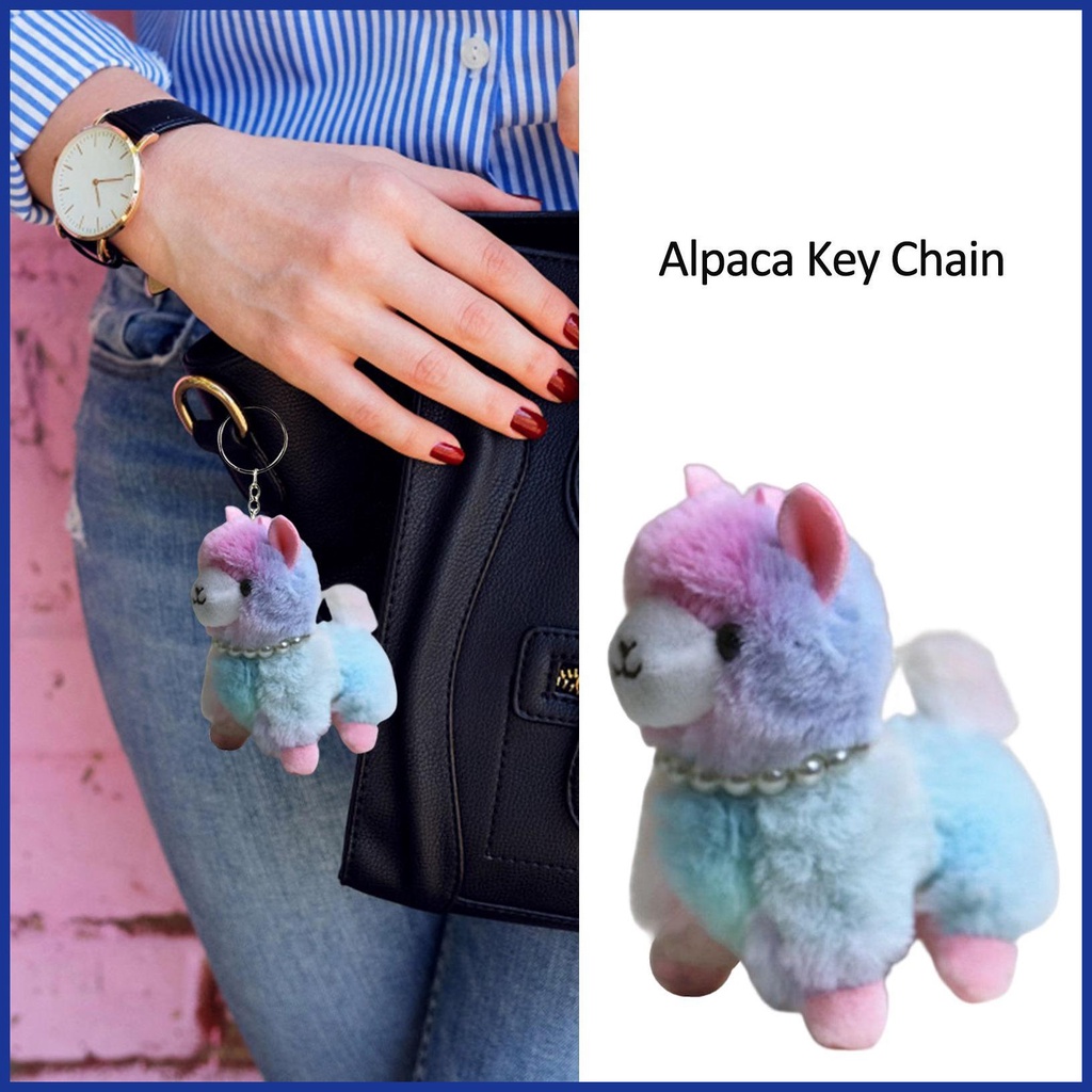 Móc Khóa Hình Lạc Đà Alpaca Nhồi Bông Dễ Thương