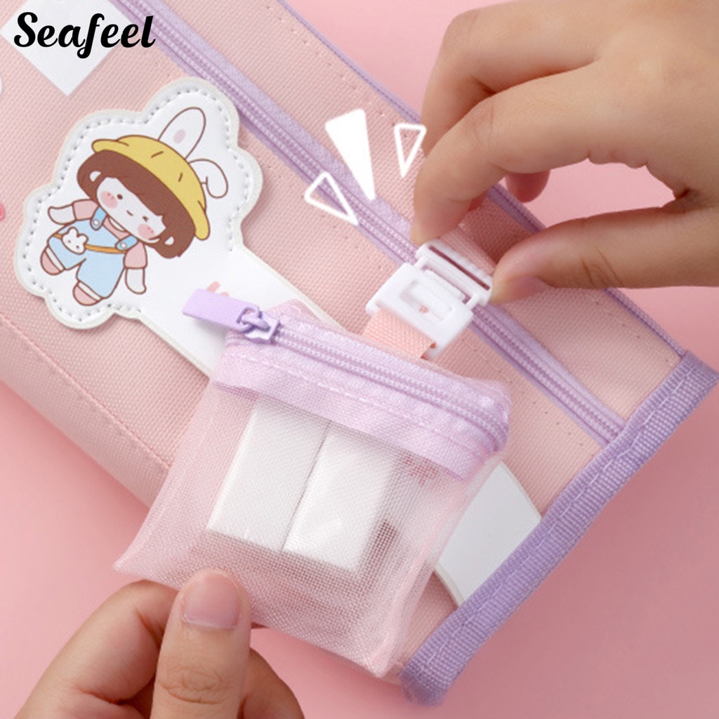 Túi Đựng Bút Họa Tiết Hoạt Hình Nhiều Kiểu Dáng Sức Chứa Lớn Chống Thấm Nước Có Thể Tháo Rời