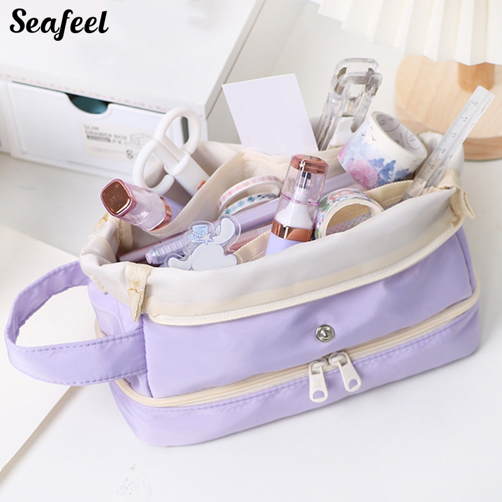 Túi Đựng Bút Chì Sức Chứa Lớn Có Tay Cầm Tiện Dụng