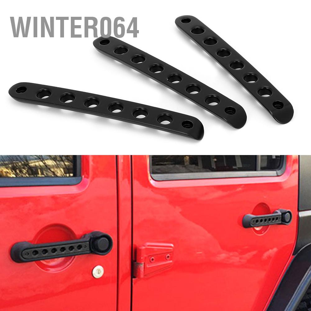 Winter064 3 Cái/bộ Hợp Kim Nhôm Cửa Ô Tô Viền Lắp Phù Cho Xe Jeep Wrangler JK 2 2007-2018