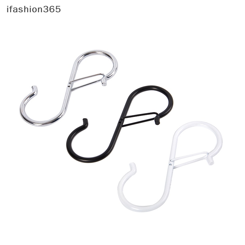 Set 2 Móc Treo Đồ Hình Chữ S Bằng Kim Loại Tiện Dụng Cho Nhà Bếp / Phòng Tắm