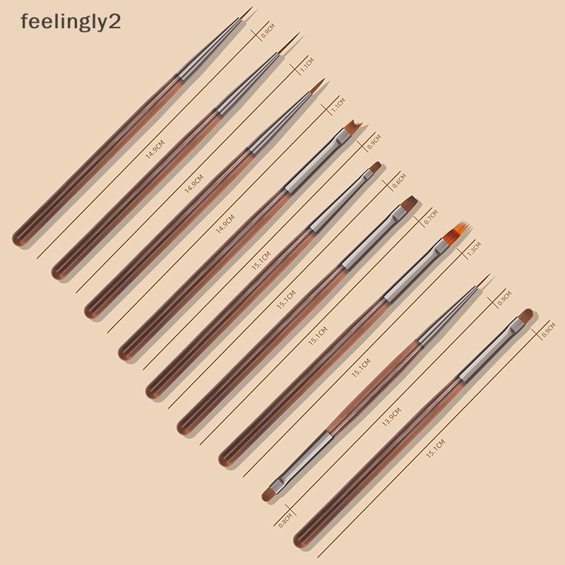 Cọ Sơn Nối Dài Móng Tay Nghệ Thuật DIY Bằng Nhựa Acrylic Họa Tiết Kẻ Sọc