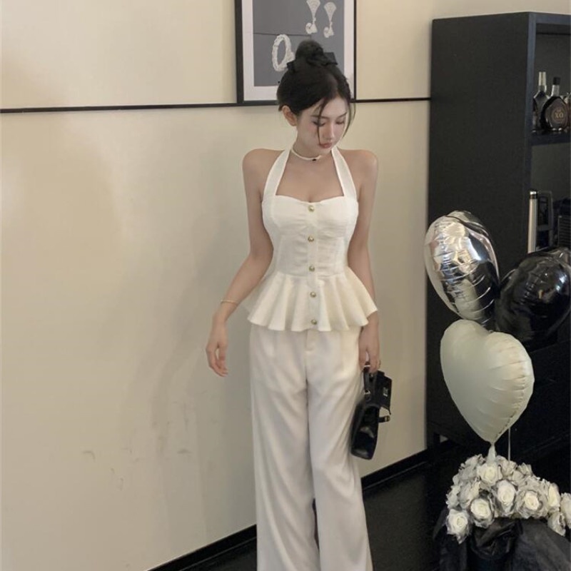 Áo Lửng Hai Dây Sát Nách Dáng Ôm Thời Trang Mùa Hè Quyến Rũ Cho Nữ