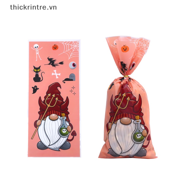 Set 50 Túi Đựng Bánh Kẹo Thắt Ruy Băng Trang Trí Tiệc Giáng Sinh