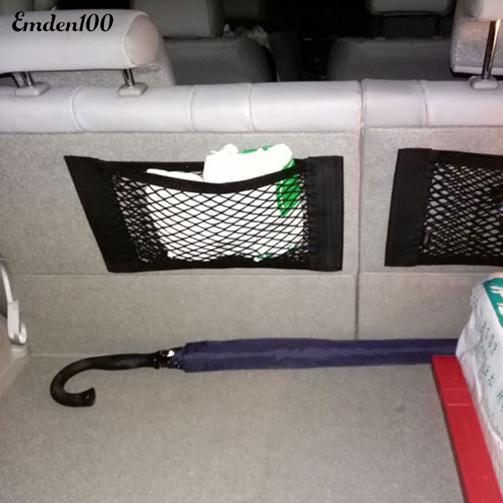 Túi Lưới Co Giãn Hai Ngăn Đựng Đồ Gắn Lưng Ghế Xe Hơi