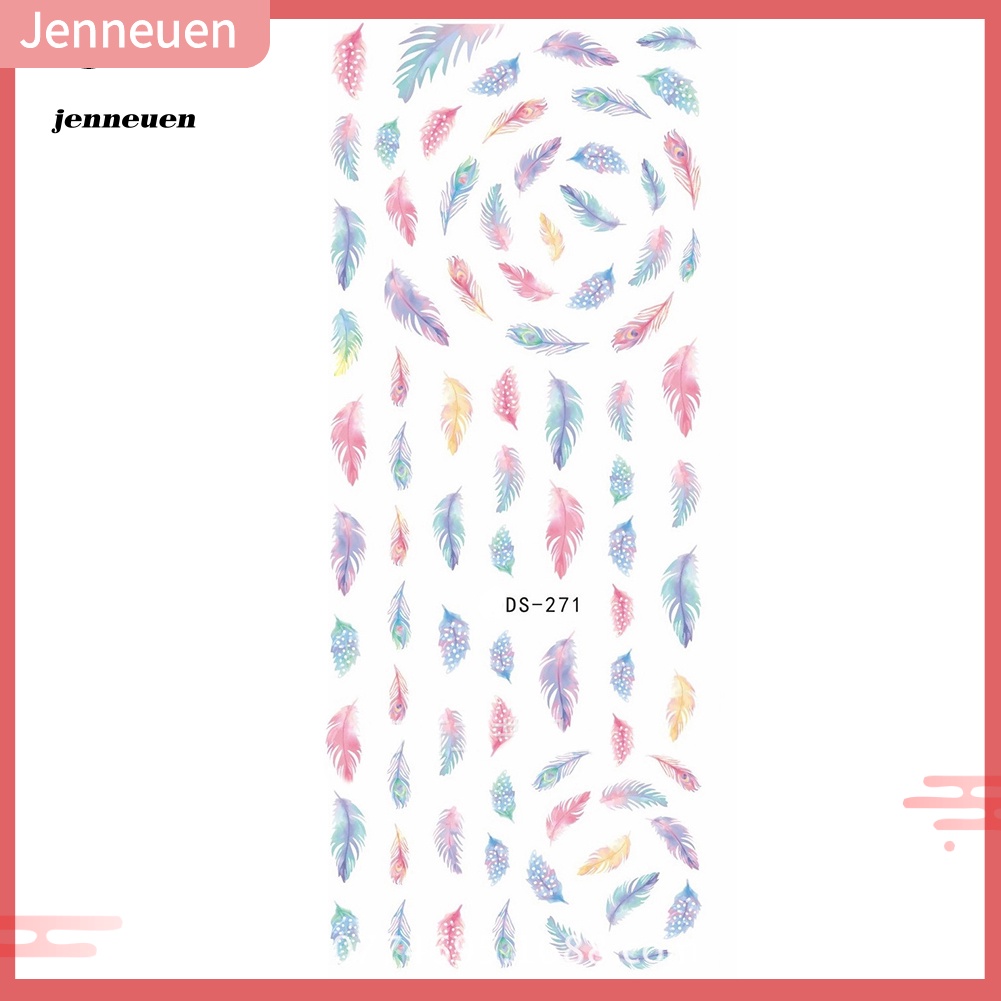 Miếng Dán Trang Trí Móng Tay Hình Hoa / Bướm / Chữ Độc Đáo DIY