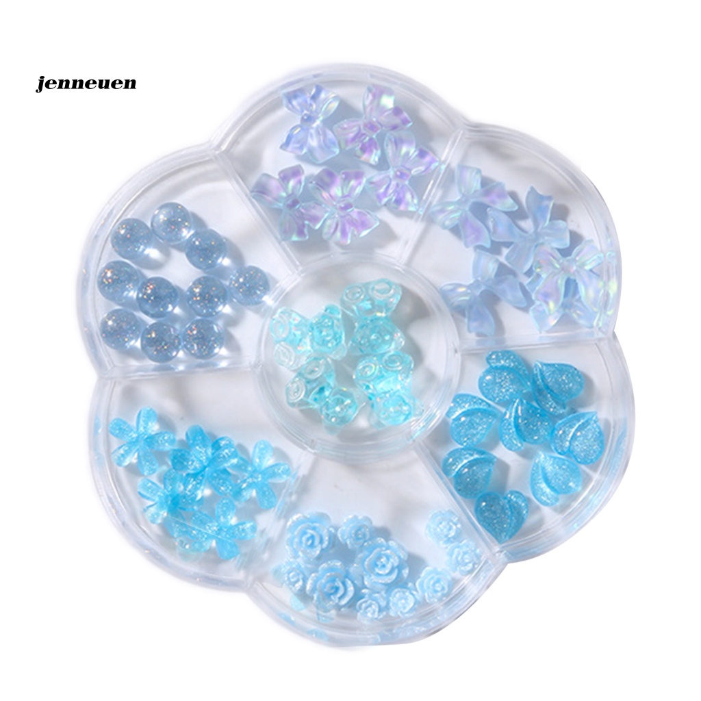 1 Hộp Phụ Kiện Trang Trí Móng Tay Trọng Lượng Nhẹ Đính Nơ Cho Nữ