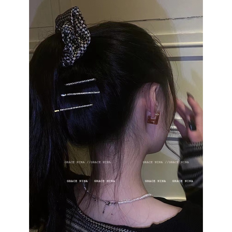 Kẹp Tóc Bên Hông Đính Kim Cương Pha Lê Lấp Lánh Phong Cách Thời Trang Mới 2023