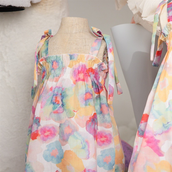 Váy 2 dây buộc nơ 5132 op kids