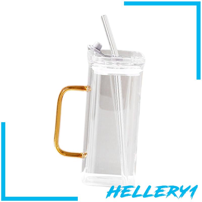 Cốc Uống Nước Trong Suốt Cách Nhiệt Hình Vuông Dung Tích 400ml