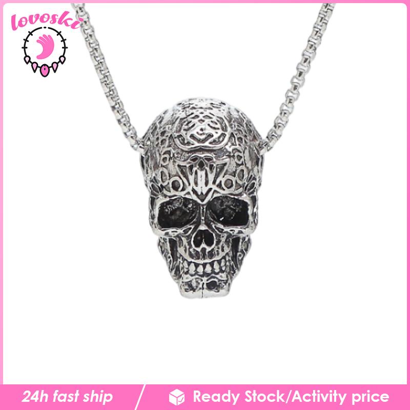 Vòng cổ Mặt Đầu Lâu Bằng Thép Không Gỉ Cá Tính