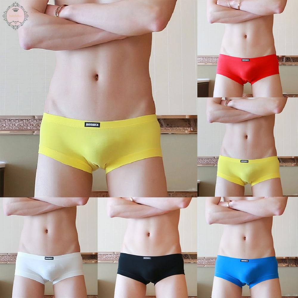 Mens Seamless Breathable Comfy Boxers Underwear Bulge Briefs Shorts Underpants