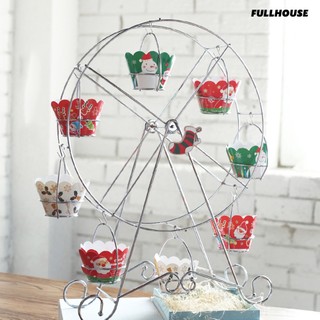 ☀giá đỡ bánh cupcake bằng kim loại hình vòng đu quay độc đáo trang trí tiệc cưới