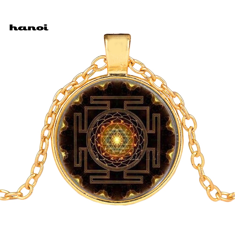 Vòng cổ Mặt Tròn Họa Tiết Mandala Thời Trang