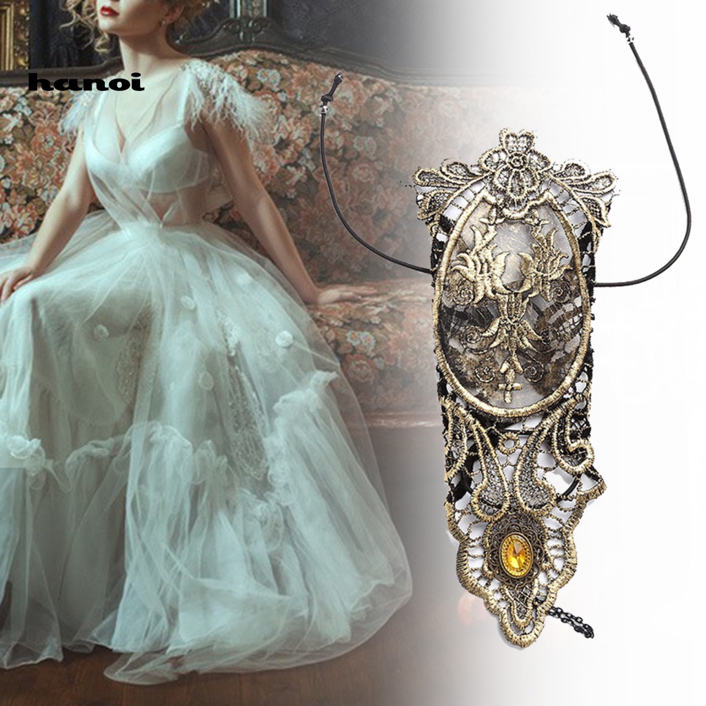 1 Đôi Găng Tay Ren Hoa Xuyên Thấu Nhẹ Nhàng Có Thể Điều Chỉnh Hóa Trang Halloween