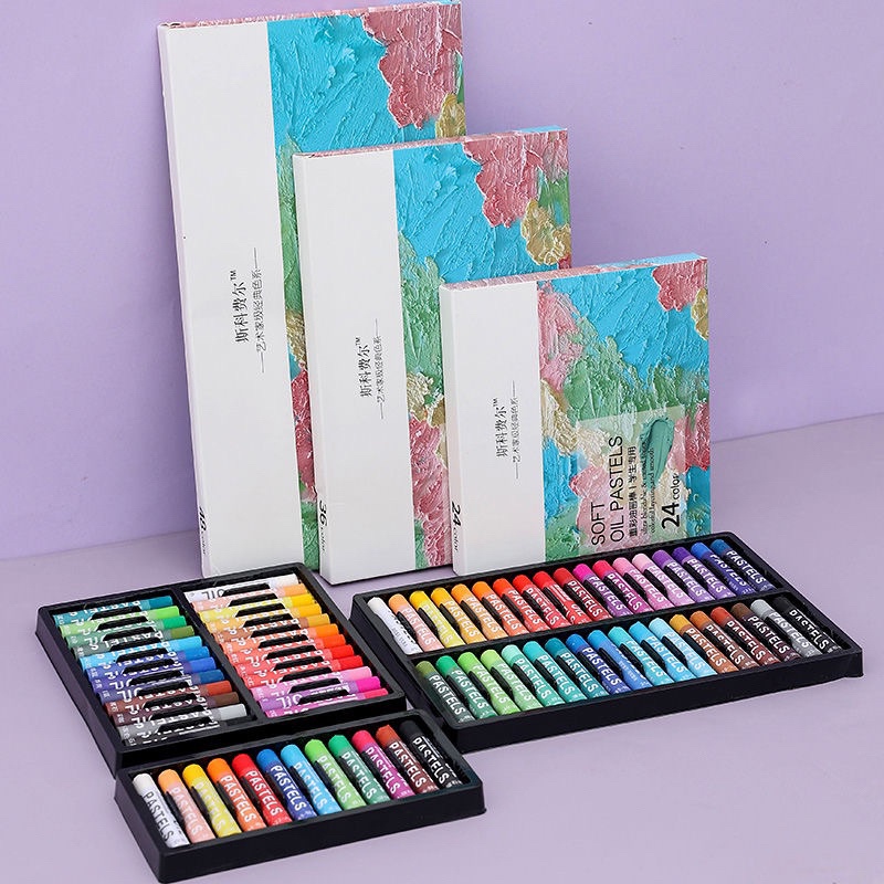 Màu sáp mềm oil pastel 12/24/36/48 màu giá rẻ cho học sinh , sinh viên