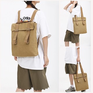 Ba lô vải canvas 2 trong 1 thời trang hàn quốc 2 màu