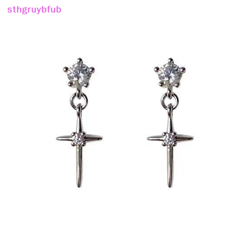 1 Đôi Bông Tai Đính Đá Zircon Lấp Lánh Thời Trang Cho Nữ
