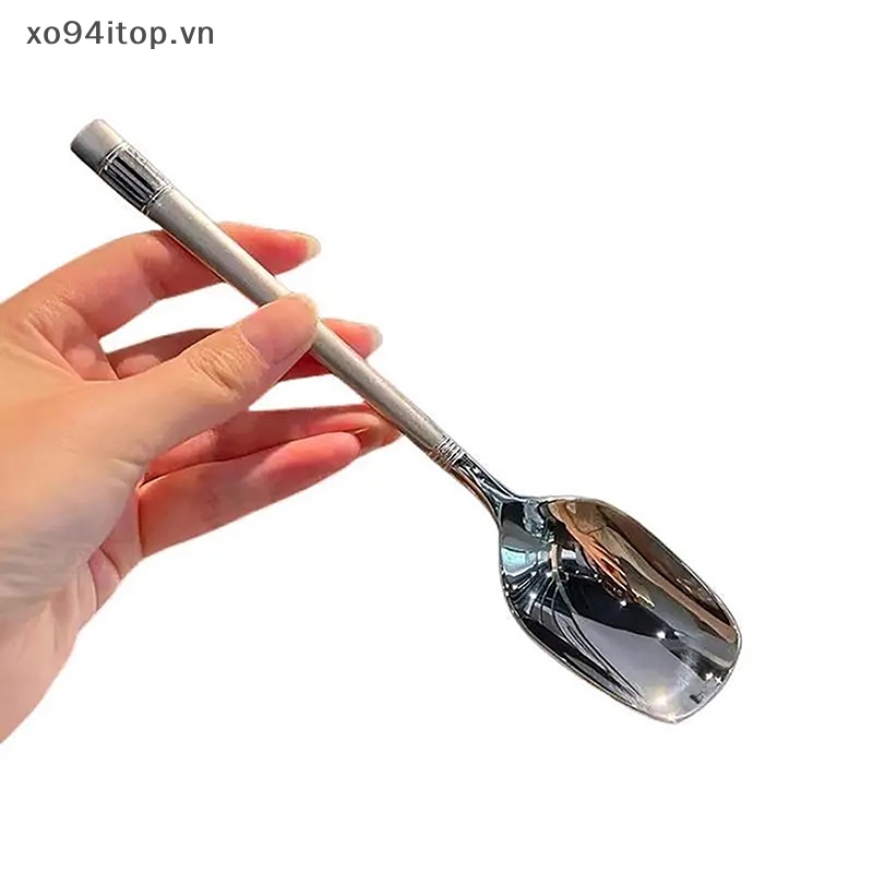Muỗng Cà Phê / Ăn Tráng Miệng Bằng Thép Không Gỉ Với Tay Cầm Dài Tiện Dụng