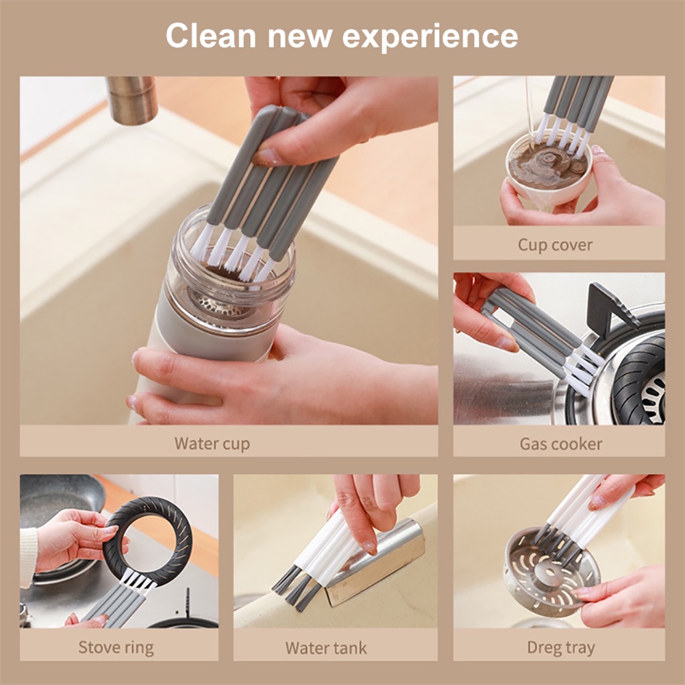 Bàn chải vệ sinh cốc EELHOE khử nhiễm tay cầm có thể uốn cong/ không có góc chết cho gia đình