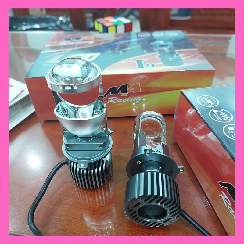 Đèn Pha LED Bi cầu mini T9 MA Racing 60W chân H4 ô tô / xe máy  Mẫu mới nhất 2023.