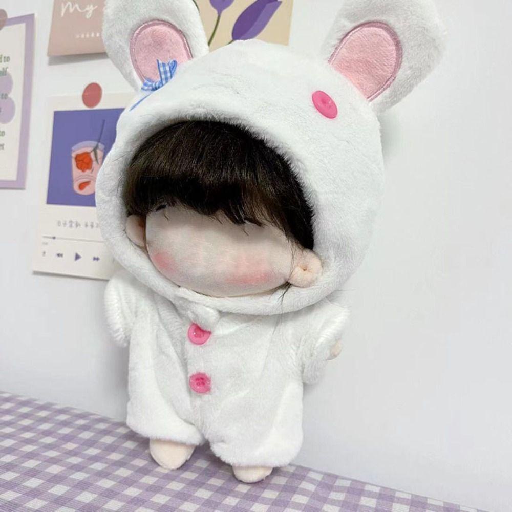 Bộ Áo Liền Quần Mini 20cm Bằng Vải Bông Hình Động Vật Cho Búp Bê UUMIR