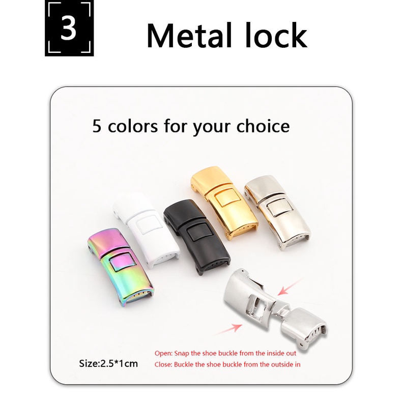 Dây giày kèm khóa chéo kim loại KAYFIA  cho giày thể thao trẻ em người lớn, nam nữ