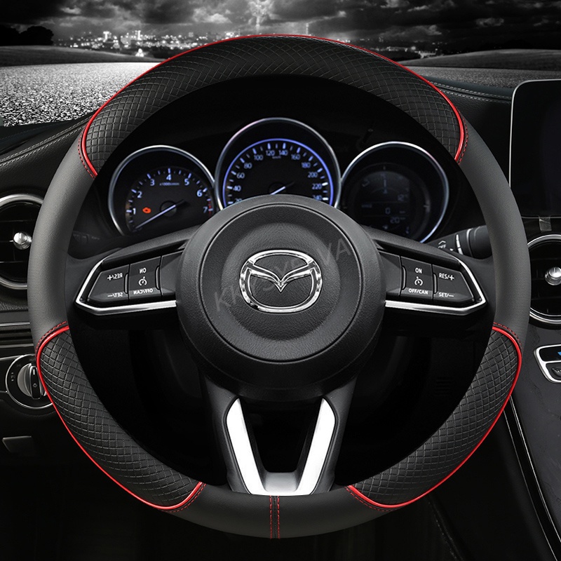 Vỏ Bọc Vô Lăng Xe Hơi Bằng Da PU Chống Trượt Cho CX-3 CX-4 CX-5 CX-7 CX-9 Mazda 3 Axela 6 Gh Gj Demio
