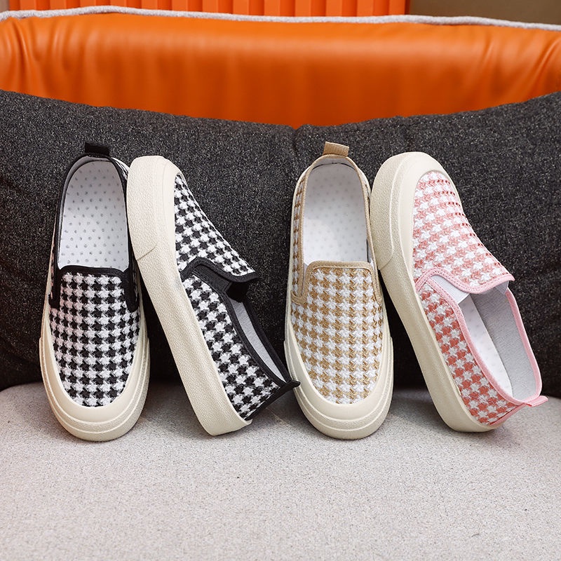 Giày thuyền giày nữ thời trang hàn quốc giày vải thường và thoải mái giày học sinh lười