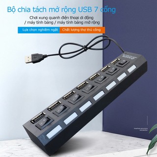 Q Bộ Chia Cổng USB, USB Hub 7 Port Có Công Tắc