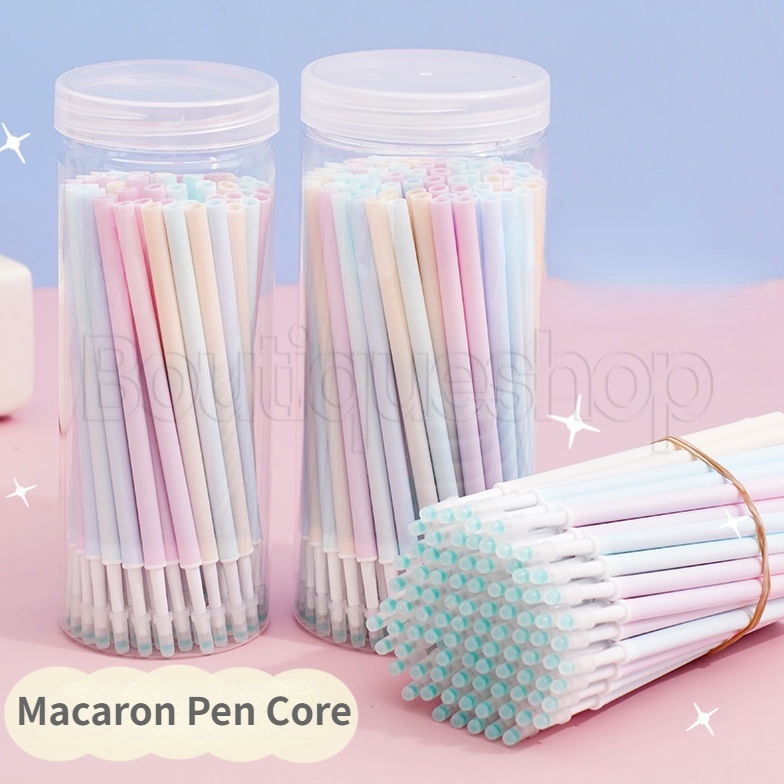 Set 10 / 20 Lõi Bút Mực Gel / Macaron Thay Thế Màu Đen Tiện Dụng Cho Học Sinh / Văn Phòng